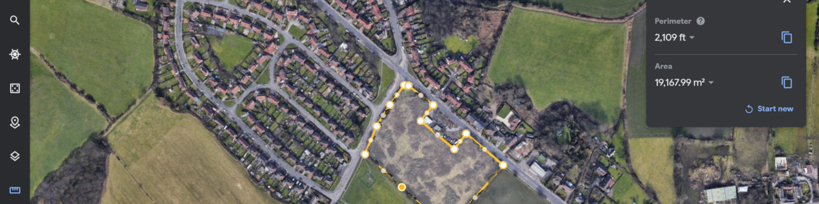 estimating temporary fence requirements using Google Earth